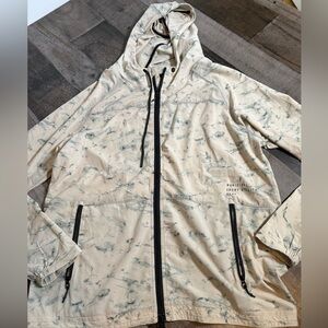 Municipal Marble Zip Hoodie Jacket M | Athleisure Utility Neutral